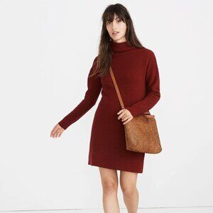 Madewell Skyscraper Sweater-Dress, Burgundy